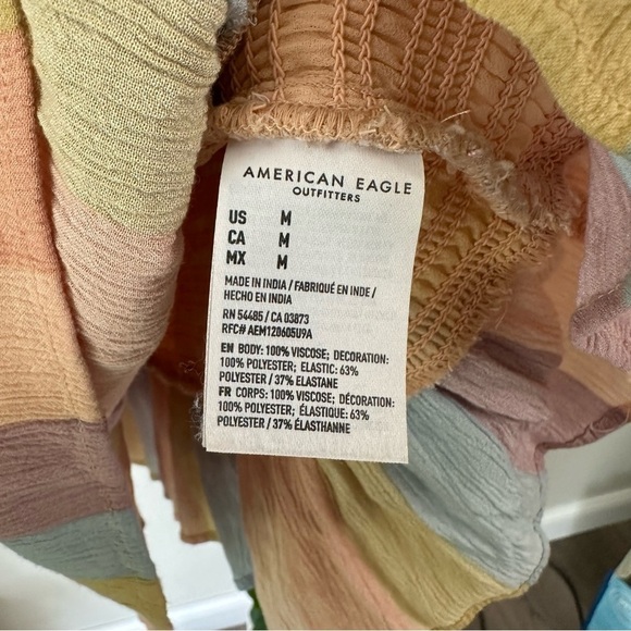 American Eagle Smocked Bodycon Mini Dress Medium - Picture 9 of 12